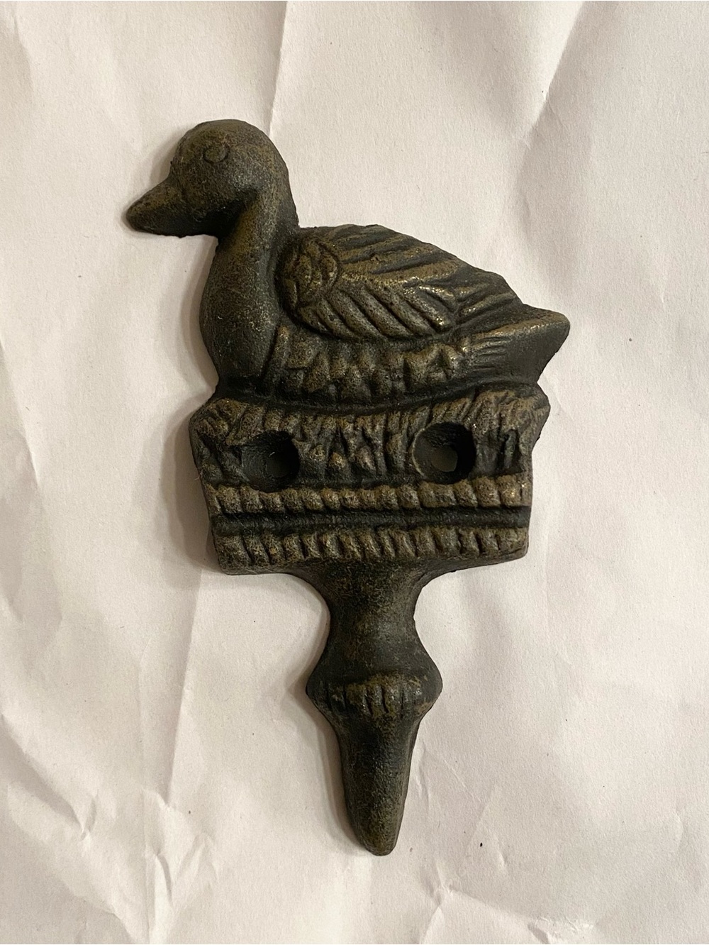 VTG Cast Iron Duck Partial Door Knocker ? Wall Decor Cottagecore Farmhouse